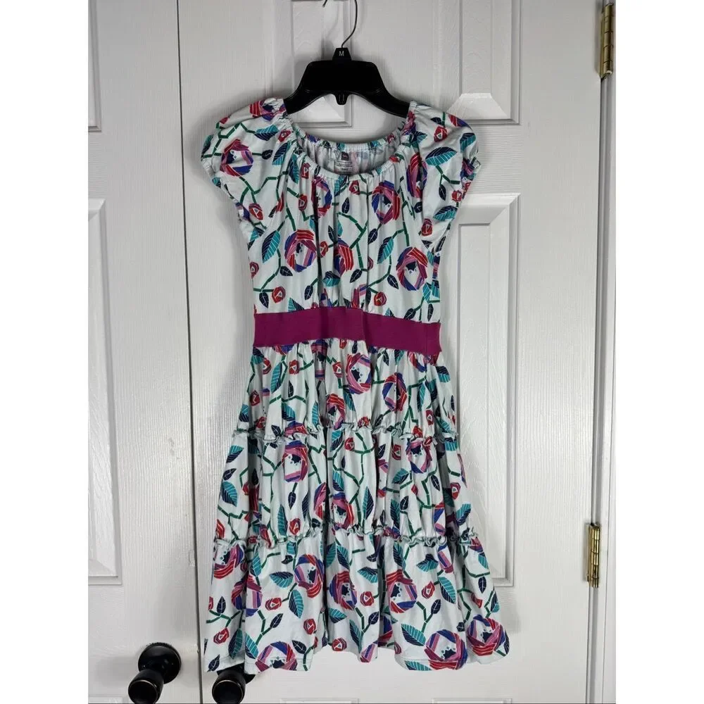 Tea Collection Girls Floral Tiered Dress Size 8